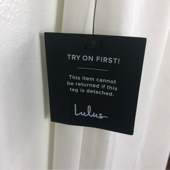 Lulus Eternal Vow Ivory One-Shoulder Sleeveless Bow-Front Jumpsuit Size Large - Picture 10 of 12